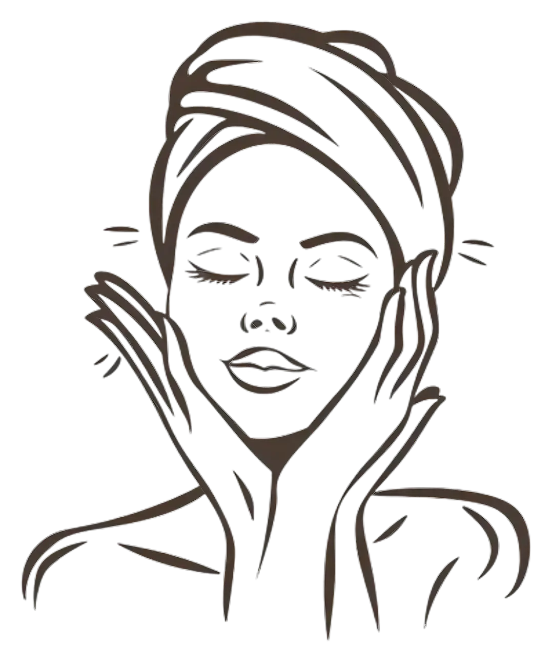 Illustration of a woman enjoying a facial treatment